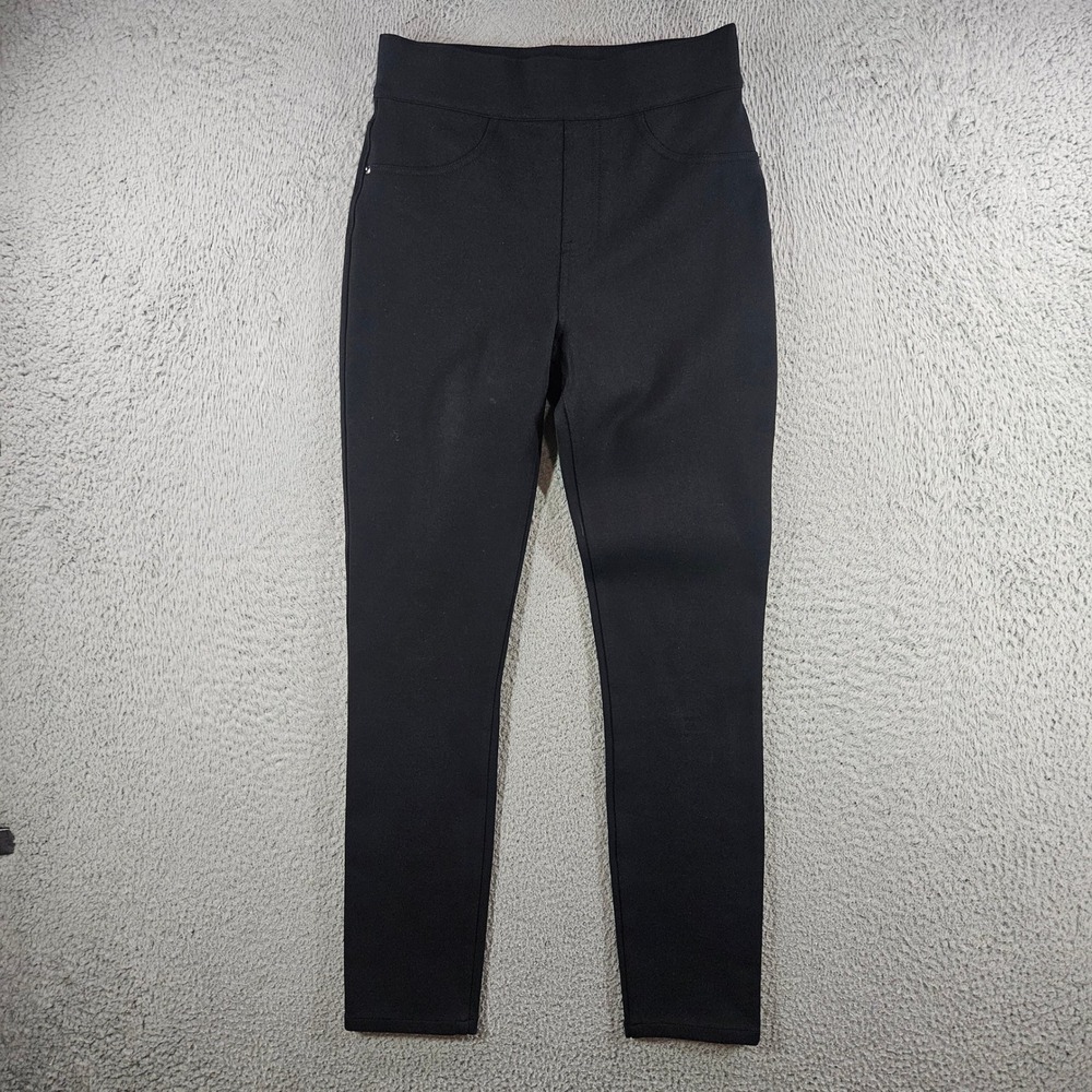 Spanx The Perfect Pant Slim Skinny Black High Rise Pull On Trousers Small Tall